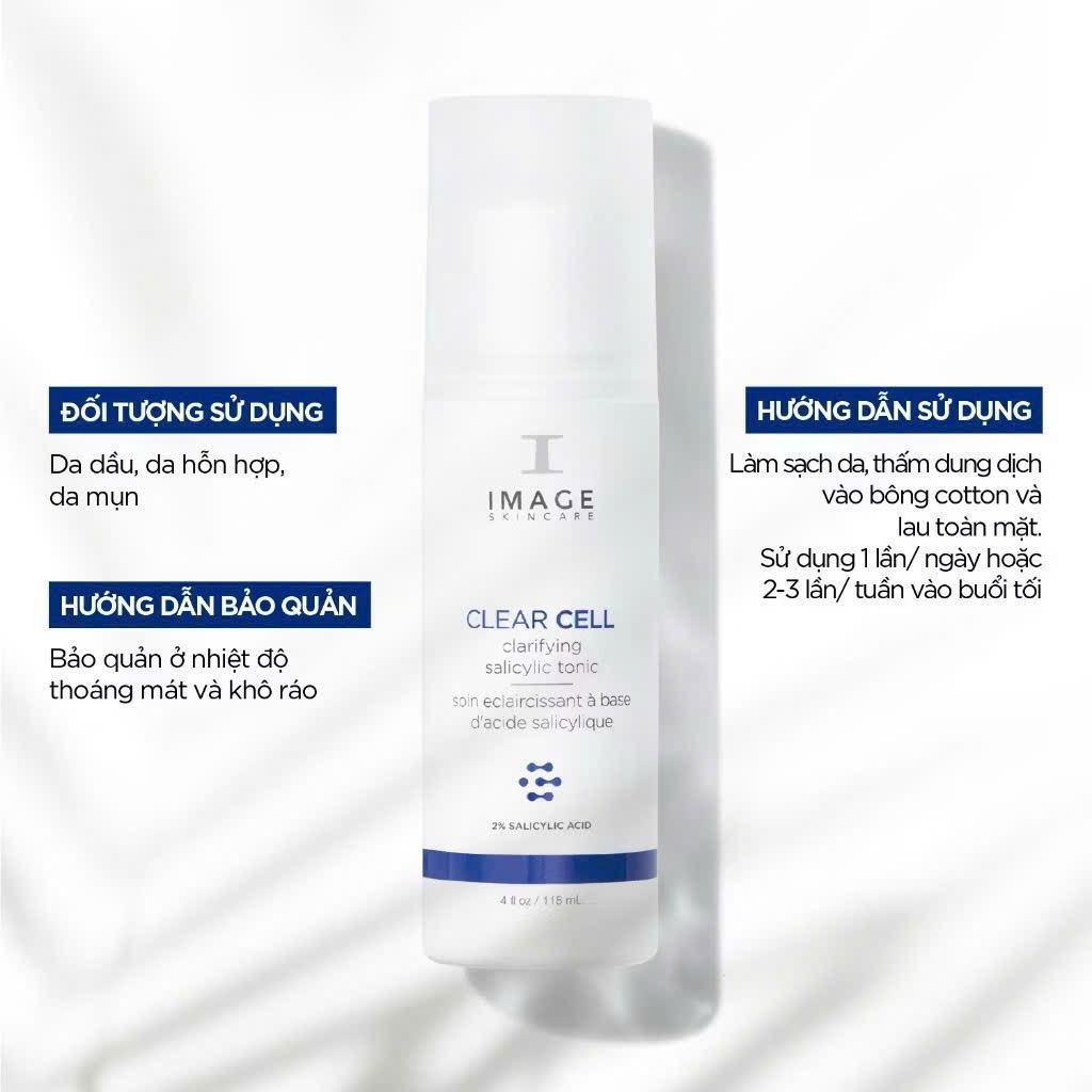 [iufarma] Dung Dịch 2% BHA Cho Da Dầu Mụn IMAGE Skincare CLEAR CELL Clarifying Salicylic Tonic 118ml