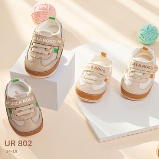 Giày tập đi cho bé Ualarogo đế cao su chống trượt an toàn quai dán điều chỉnh bảo vệ ngón chân UR 802