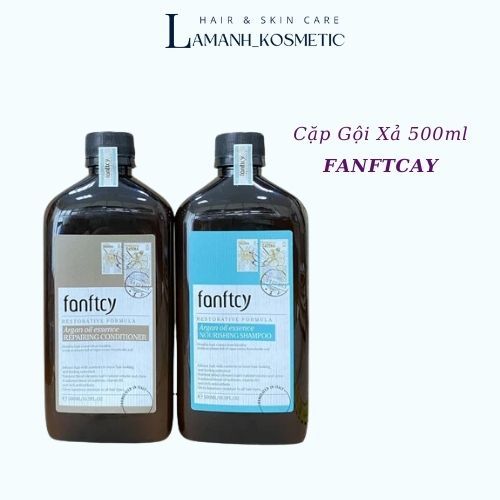 Combo Dầu Gội Xả FANFTCY 500ml x2 Argan Oil Giảm Gãy Rụng Phục Hồi Tóc