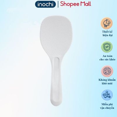 Muỗng xới cơm chống dính, đế tự đứng Inochi Sendai Nhật Bản, an toàn tuyệt đối, Vạn Phúc