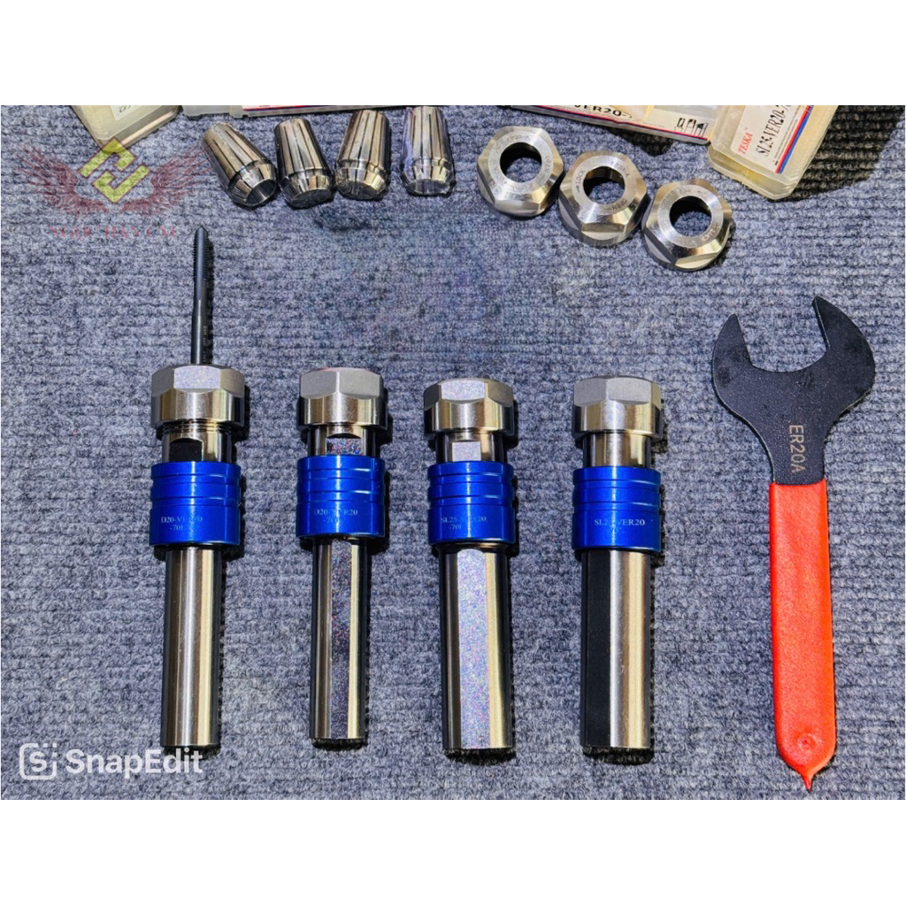 Cán Taro nhún chống gẫy, chống mẻ, cán taro chống quá tải (dùng collet ER20, ER25, ER32)