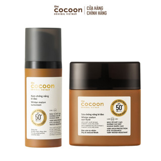   MUA 2 GIẢM 41%  Combo 1 Sữa chống nắng 50ml + 1 Kem chống nắng bí đao Cocoon 50ml 