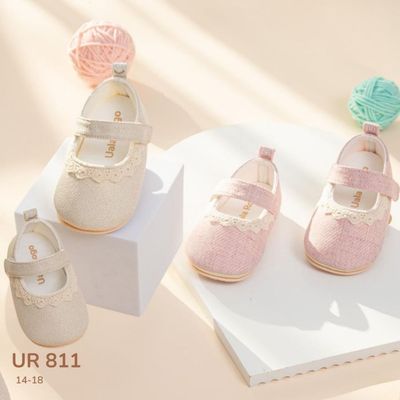 Giày tập đi cho bé Ualarogo đế cao su chống trượt an toàn quai dán điều chỉnh bảo vệ ngón chân UR 811