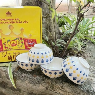 Combo bộ 10 chén ăn cơm Hoa - Chén sứ- bát ăn cơm