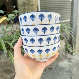 Bộ 10 chén sứ ( bát sứ) họa tiết - Tráng men cao cấp- chén sứ, chén cơm, chén cơm, bát ăn cơm