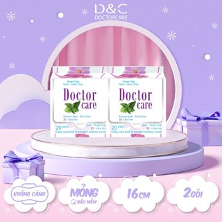   SIZE NHỎ  Băng vệ sinh thảo dược D&C Doctor Care hàng ngày dùng cuối kì 16cm Combo 2 gói 