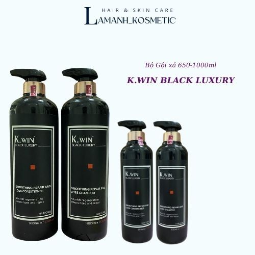 Dầu Gội Xả K.win Black Luxury 650ML - 1000ML
