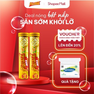   COMBO 2 TUÝP x 20 VIÊN  Vitamin tổng hợp viên sủi Plusssz Max Multivitamin vị Cam không đường 