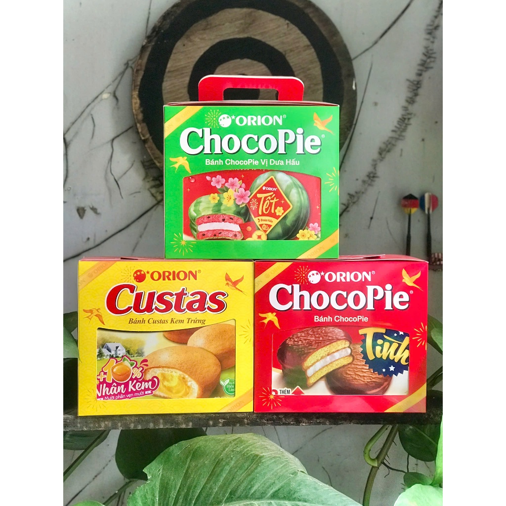 Hộp Qùa TẾT Bánh Mềm ChocoPie Orion (Hộp 12 Cái)