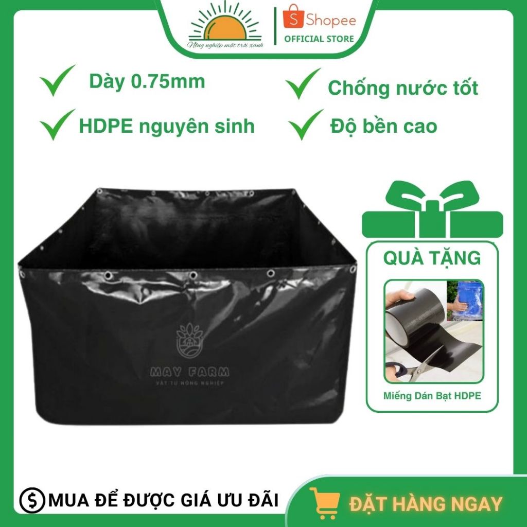 Bể bạt nuôi cá 0.75mm, Bể bạt hdpe, Bể nuôi cá hdpe - Nhiều kích thước, nuôi tôm, nuôi ốc, Bạt HDPE 