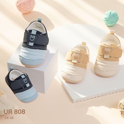 Giày tập đi cho bé Ualarogo đế cao su chống trượt an toàn quai dán điều chỉnh bảo vệ ngón chân UR 808