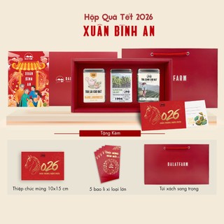  Hộp Quà Bình An  Cà Phê Phin - Trà Lài Đặc Biệt - Trà Xanh Bà Tôi  