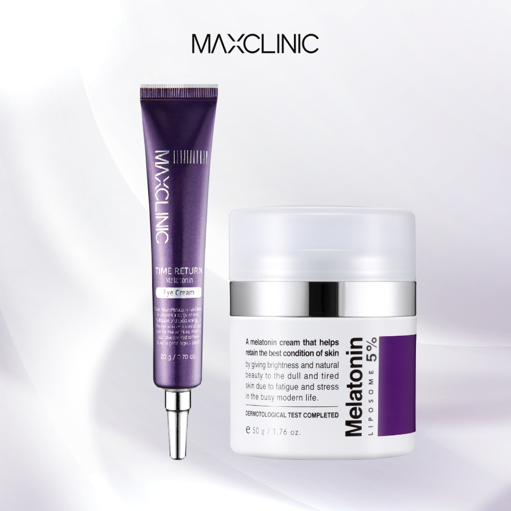 Bộ Đôi Kem Dưỡng Melatonin Cho Da Lão Hóa Maxclinic Time Return Melatonin Eye Cream 20g và Melatonin