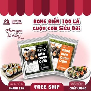 Rong Biển Cuộn Cơm SUSHI MIMI - cuộn Kimbap Hàn Quốc - THƠM NGON, LÁ DÀY, KHÔNG THỦNG - Rong Biển Cuộn Sushi Loại 1