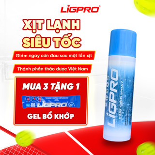  Chai Xịt Lạnh Giảm Đau Siêu Tốc Thảo Dược LIGPRO 200ml Giảm Đau Chấn Thương Sơ Cứu Thể Thao 