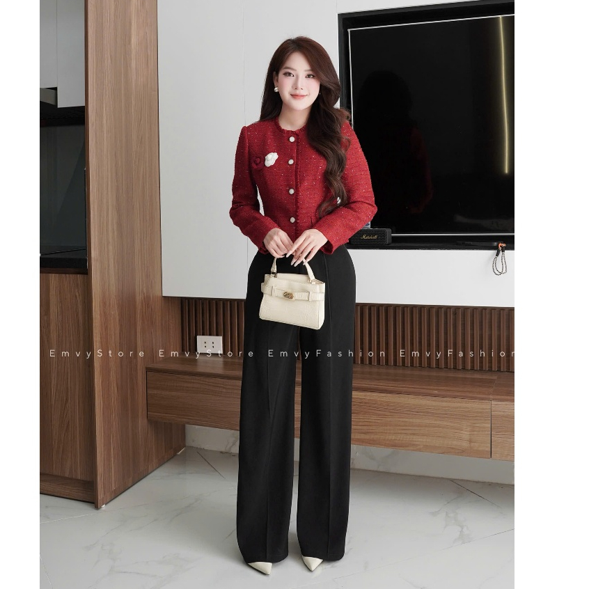 Áo khoac dạ nữ thiết kế, Áo dạ nữ công sở thiết kế Emvy Fashion H36 - Q36