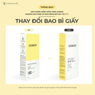   GOWON  Kem Chống Nắng Trà Xanh Gowon Mild Tone Up Sun Cream SPF50+ PA++++ 50ml 