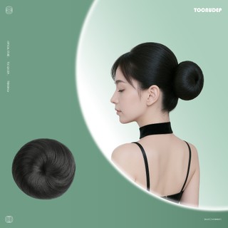  Tóc giả nữ búi tròn BU02 Búi tóc củ tỏi dây rút tiện lợi  Phụ kiện búi tóc cho nữ 