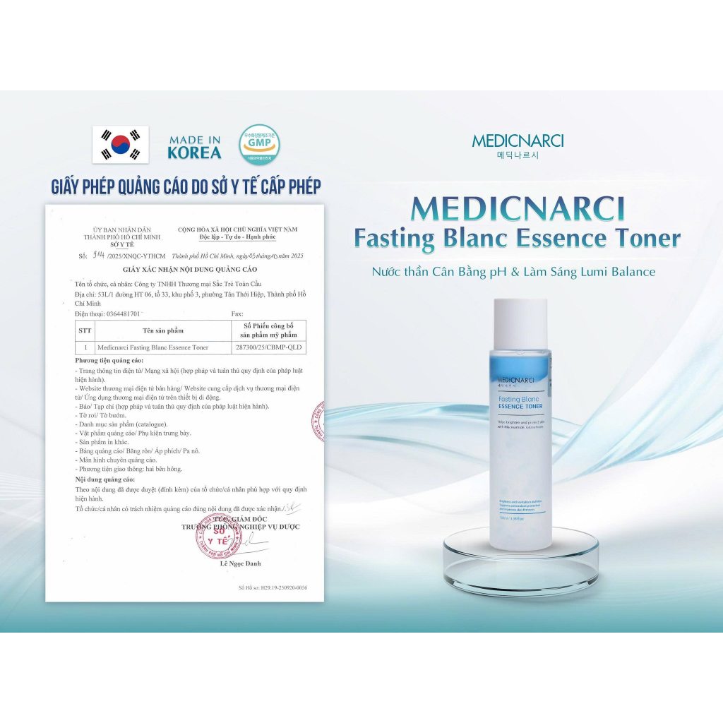 ✨ TONER MEDICNARCI – FASTING BLANC ESSENCE TONER