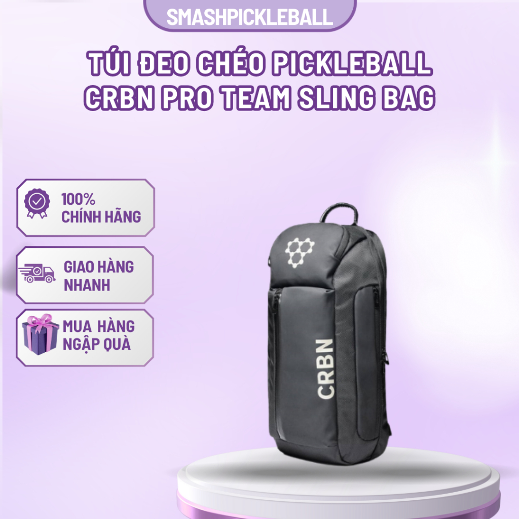 Túi Đeo Chéo Pickleball CRBN Pro Team Sling Bag Chính Hãng – Nhẹ, Tiện Dụng, Nhiều Ngăn & Chống Thấm