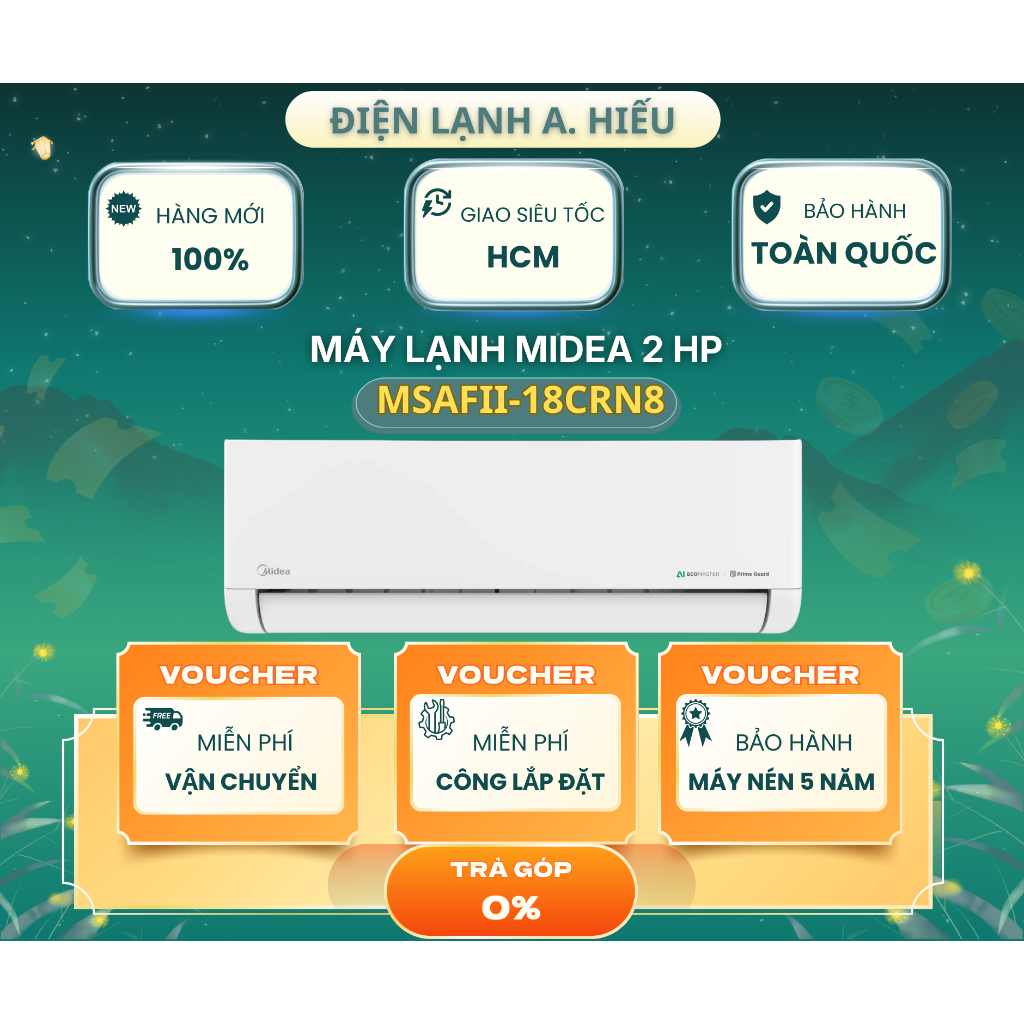 Máy lạnh Midea 2 HP MSAFII-18CRN8