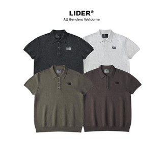  Áo Len Cổ Polo Unisex LIDER ELAN KNIT POLO SHIRTS - Moon Grey  White Smoke  Chocolate 