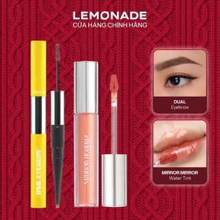  Combo Lemonade Chì kẻ mày 2 đầu Dual Eyebrow 2.75g& Son tint bóng không dính Mirror Mirror Water Tint 4g 