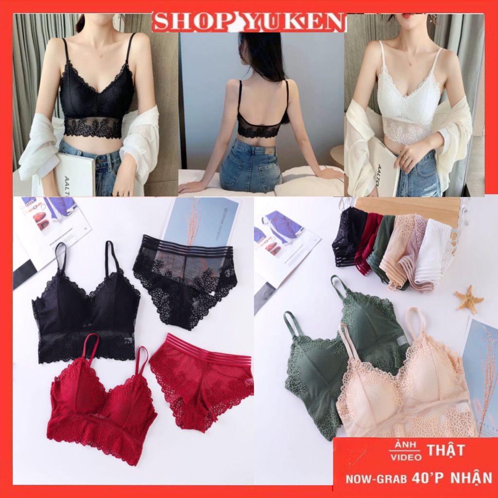 A828 . Áo Bra Ren Hoa có mút ngực ,ren mềm co dãn 4 chiều 40-55kg
