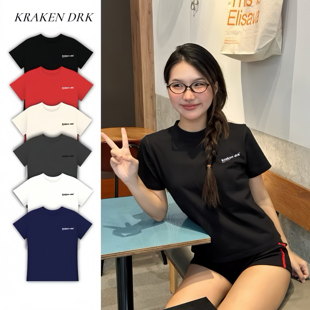 Áo Thun Nữ Baby Tee ”logo nhỏ Kraken Drk” [100% cotton co giãn 2c]