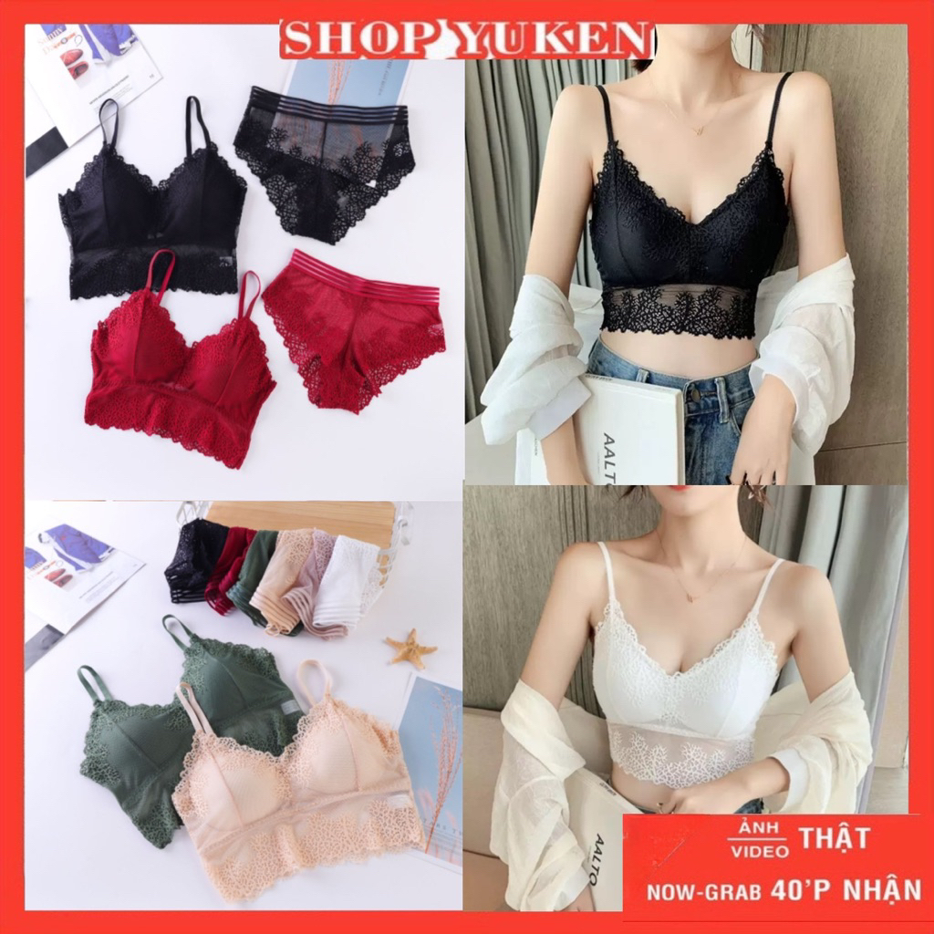 �� A828 Hot Áo bra ren , bralete có mút rời nâng ngực 40-55kg