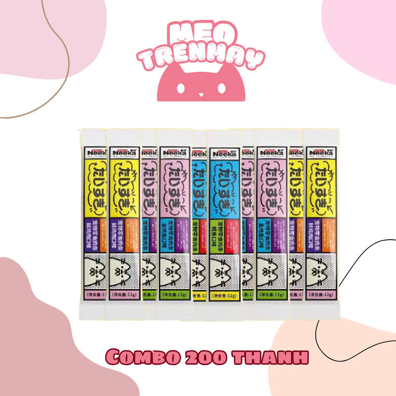 [Combo 200 thanh] Súp thưởng NEEKA cho mèo - gói 12gr súp thưởng cho mèo mọi lứa tuổi NEEKA
