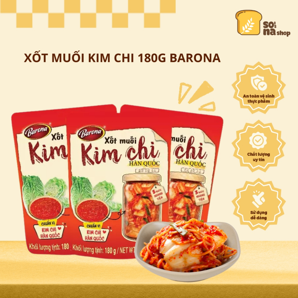 Xốt Muối Kim Chi Barona 180G Gia Vị Hoàn Chỉnh Dễ Làm Chuẩn Vị Hàn, Ướp Nhanh Chuẩn Vị – SONA'S SHOP