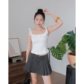  Áo Kiểu Nữ HAJI Cổ Vuông Phối Bèo Nữ Tính SECODEE 