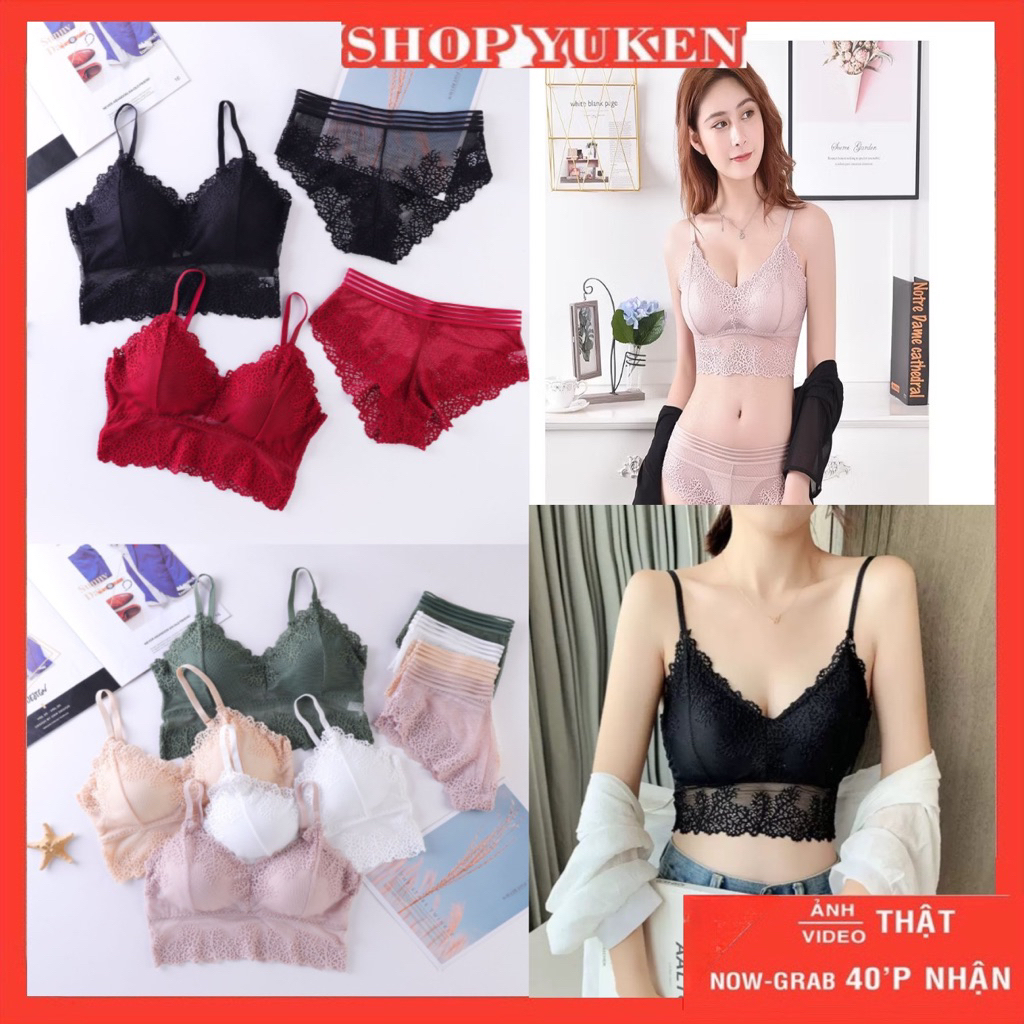 ♥️ Shop Uy Tín ♥️. A828.Áo Bra Ren Lưng Khoét Hở Chữ U Hàng Chuẩn Shop 40-55kg