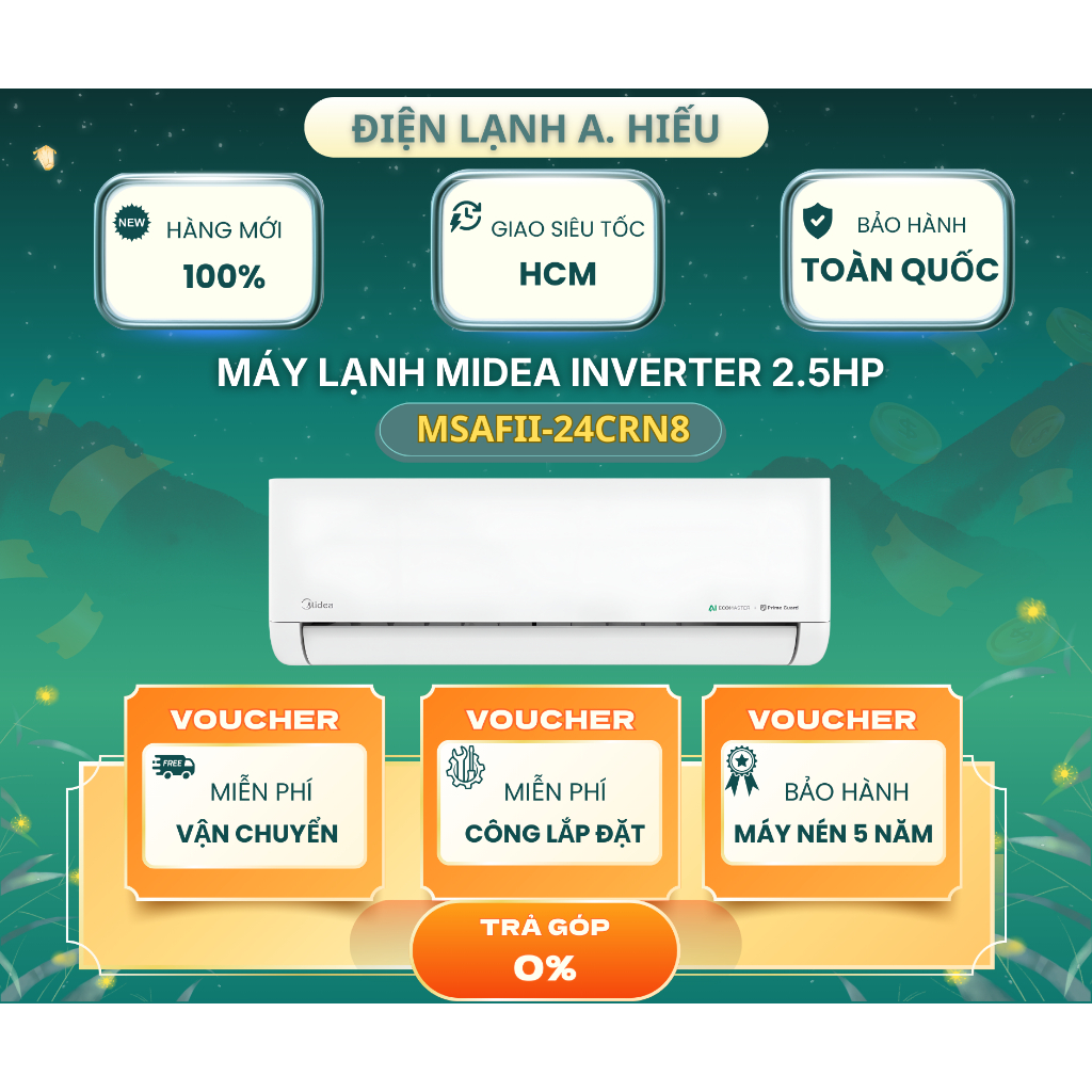 Máy lạnh Midea 2.5 HP MSAFII-24CRN8
