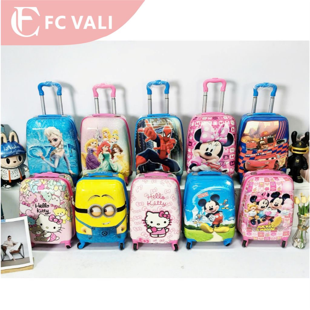 Vali Kéo Cho Bé-16inch (Được chọn màu và hình) Cao Cấp 2 Mặ，30*40*21 cm