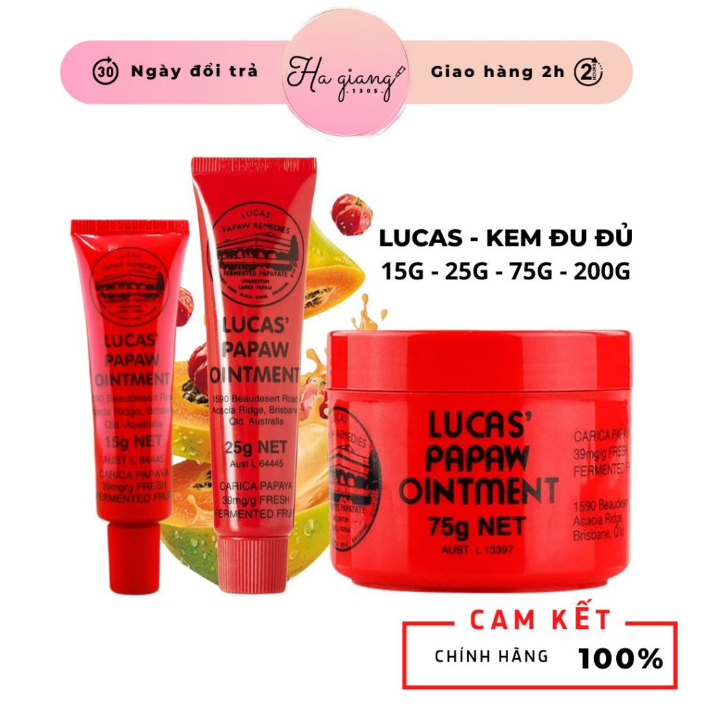 Kem Đa Năng Lucas Papaw Ointment, Kem đu đủ Lucas’ Papaw Ointment dưỡng nẻ, mịn da