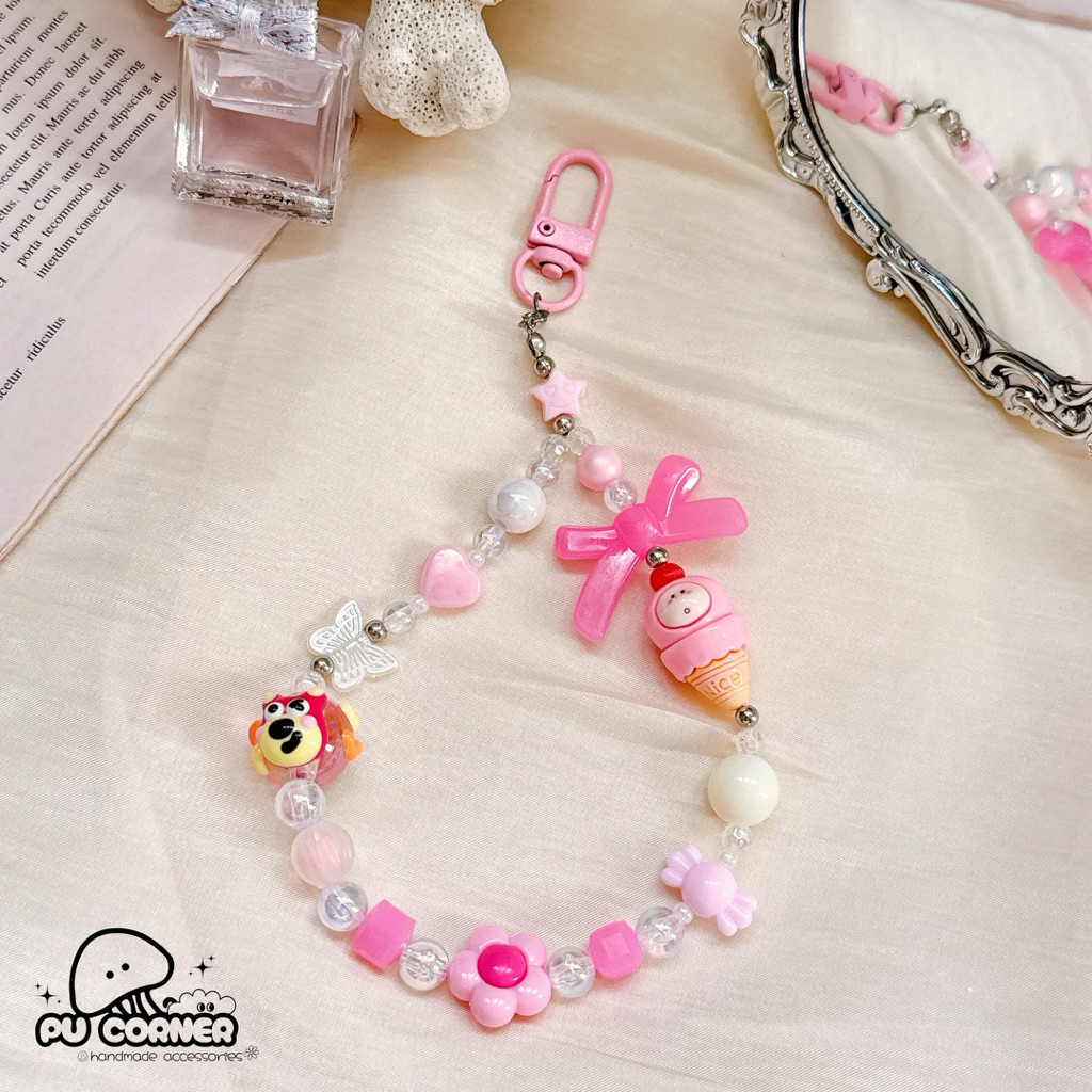 Móc khoá - dây treo điện thoại handmade mã P19