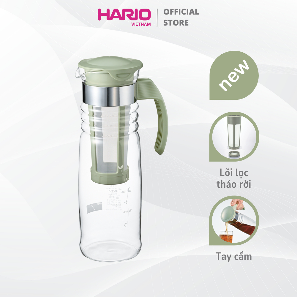Bình cold brew pha trà ủ lạnh Hario Mizudashi Tea Pot 1.2L với lõi lọc tiện dụng HCC-12SG