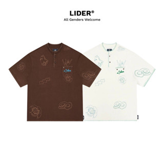  Áo Thun Unisex Cổ Tròn In Hoạ Tiết LIDER CHEERY EGGPLANT TEE - Brown Vanilla 