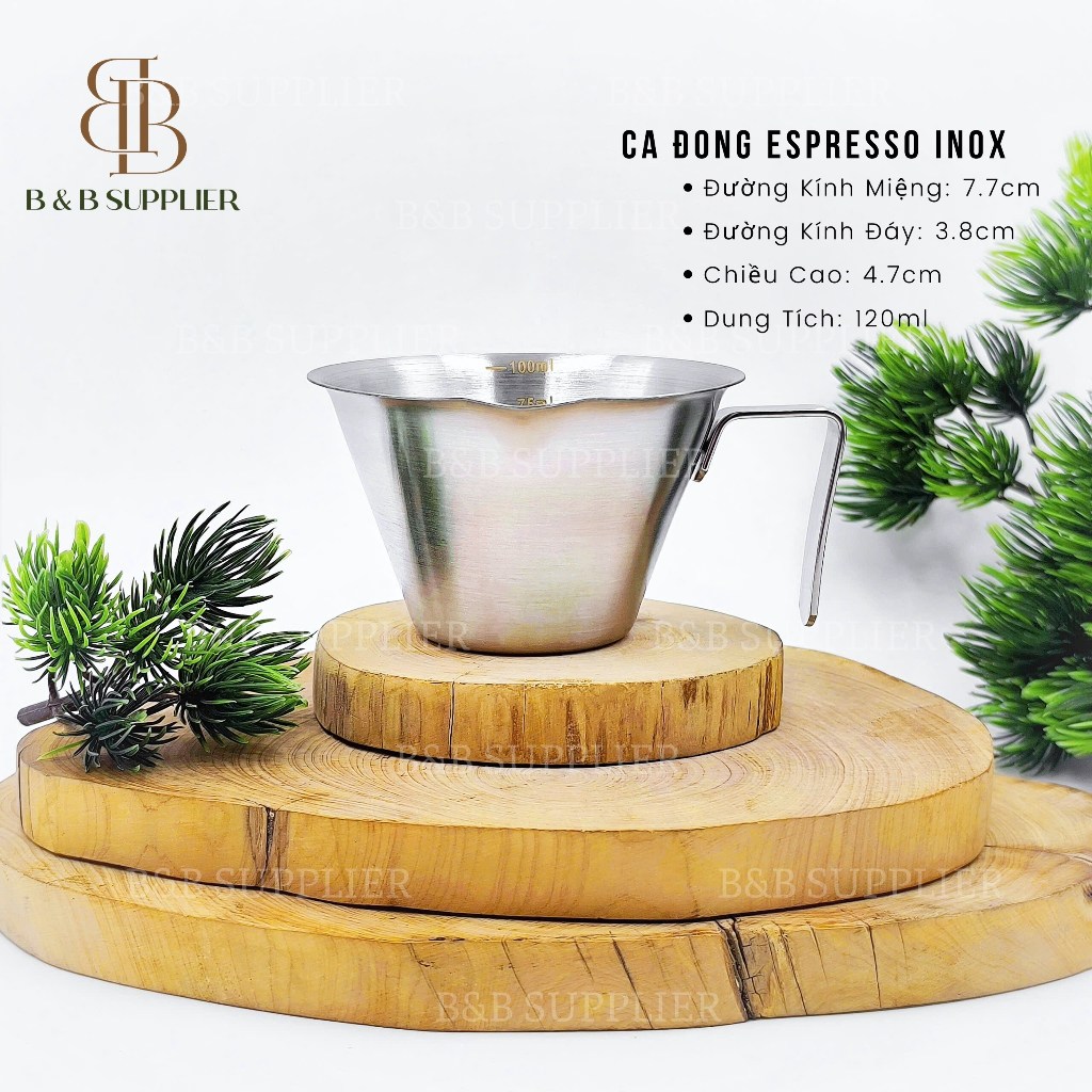 Ca Đong Espresso Inox | Ca Đong Cà Phê Inox Có Vạch Chia Định Lượng Cao Cấp [HCM - Hàng sẵn - Hỏa tố