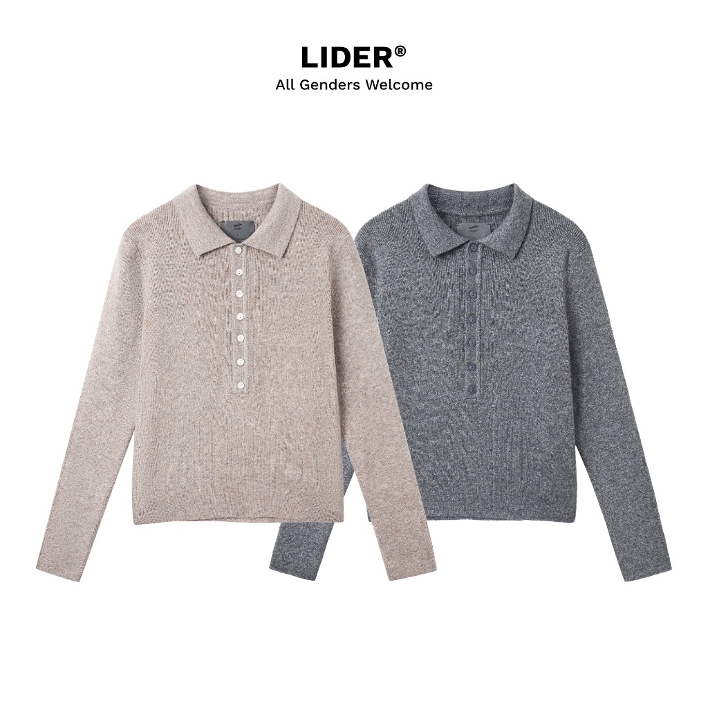 Áo Thun Tay Dài Henley Cotton Tổ Ong Unisex LIDER MAISON HENLEY POLO SHIRT