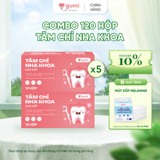 Combo 120 Hôp Tăm Chỉ Nha Khoa GUMI, Vệ Sinh Răng Miệng, Chân Nướu