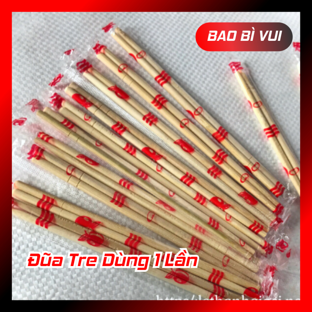 [5 bịch] Đũa tre dùng 1 lần - BAO BÌ VUI