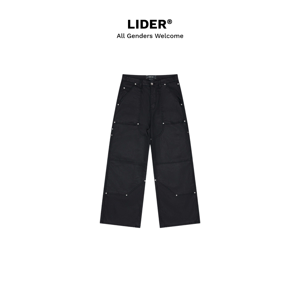 Quần Jeans Ống Rộng Unisex LIDER NIGHT REBEL PU JEANS