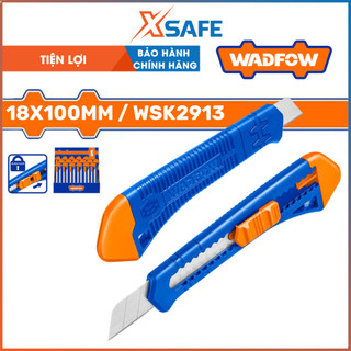 Dao rọc giấy WADFOW WSK2913 kích thước lưỡi dao 18x100mm, nút ấn phẳng, tiện lợi, chính hãng