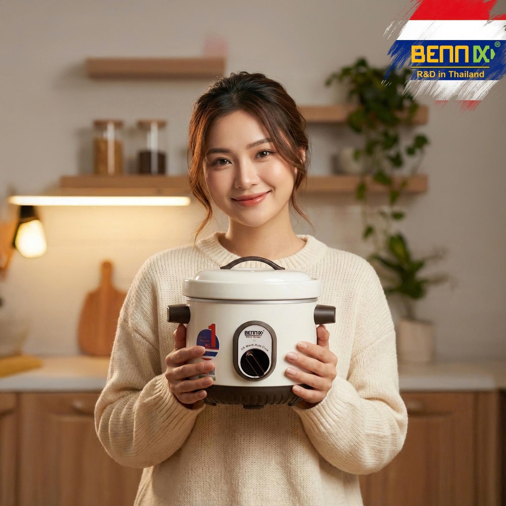 Nồi Nấu Chậm, Nấu Cháo, Kho Cá..BENNIX BN-10Baby 1L, Bảo Hành 2 năm
