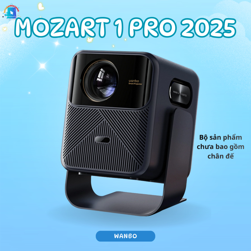 Máy Chiếu Wanbo Mozart 1 Pro 2025 Phiên Bản Nâng Cấp - Độ Sáng 1200 Ansi, Loa 20W Bùng Nổ Âm Thanh
