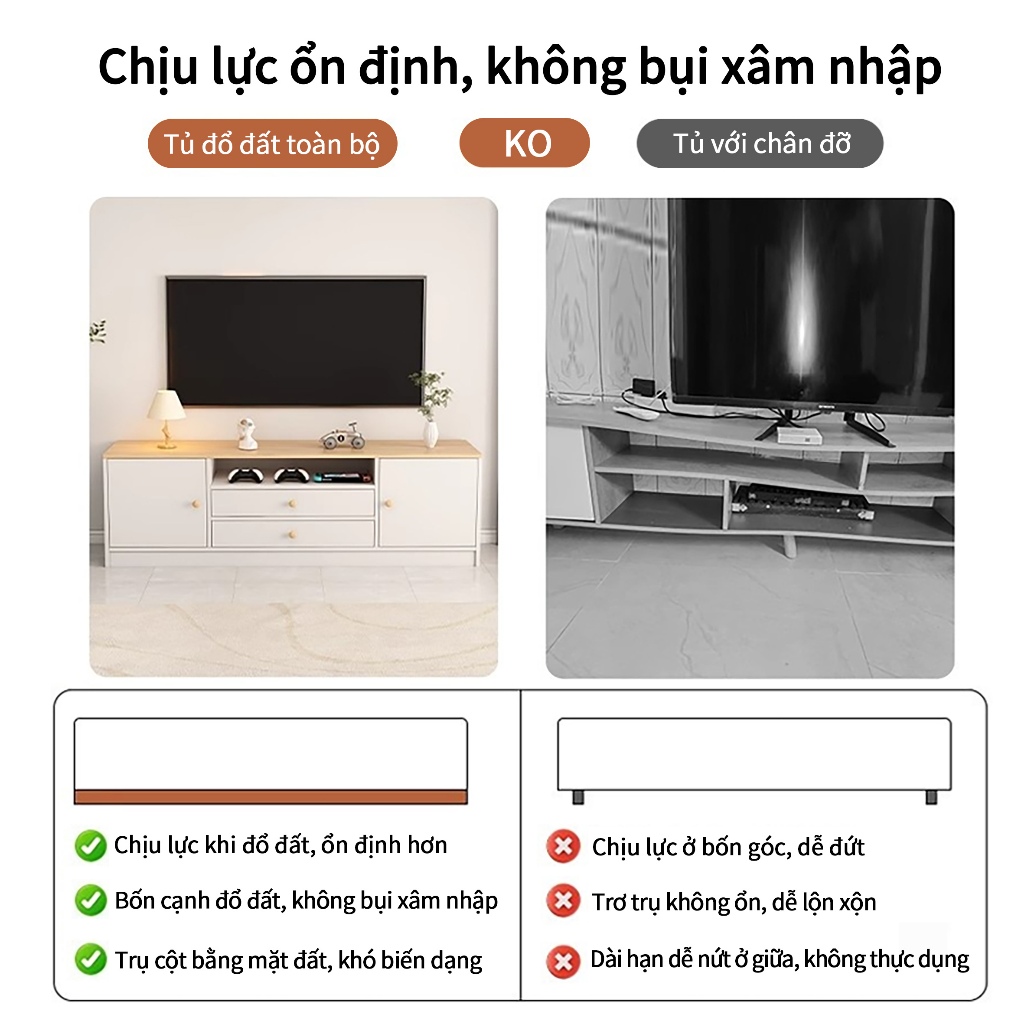 BMZAR Kệ Tủ TV 120/140cm Tủ Đựng TV Hiện Đại Chống Ẩm Ướt Phù Hợp Phòng Khách Ngủ Căn Hộ Nhỏ | BigBuy360 - bigbuy360.vn