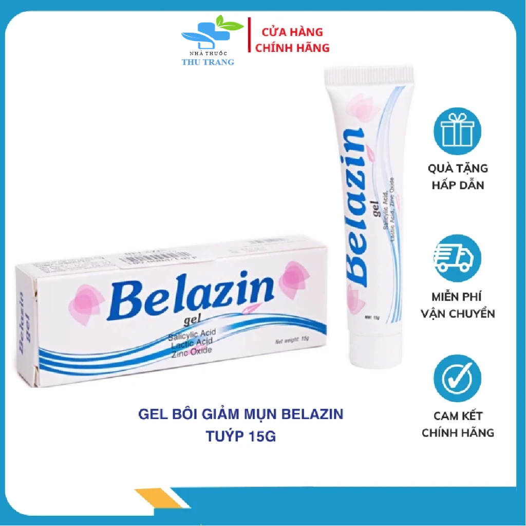 Gel Bôi Giảm Mụn Belazin - GIúp Ngăn Ngừa Mụn Trứng Cá,Kiểm Soát Tốt Dầu Trên Da Mặt, Tái Tạo Da